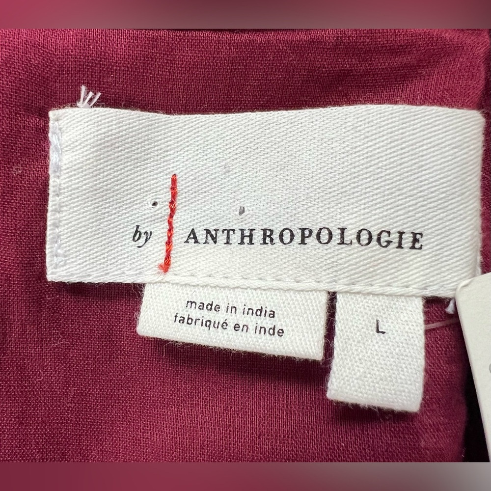 Anthropologie Sleeveless Embroidered Apron Tank Open Back Embroidered NWT Size L - Picture 10 of 16